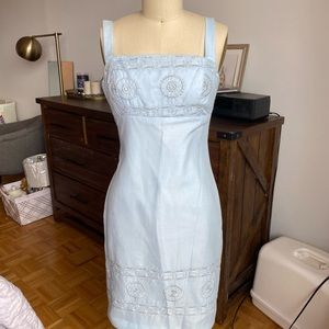 Light blue and silver dress